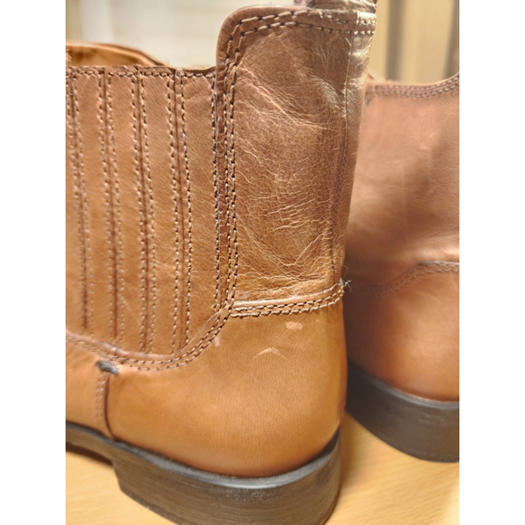 Franco Sarto Classic Women Leather Boots Booties Cognac Brown SZ 9.5 M - Picture 12 of 16